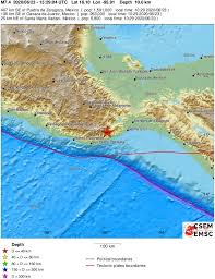 メキシコ、オアハカ州沿岸M7.7の地震