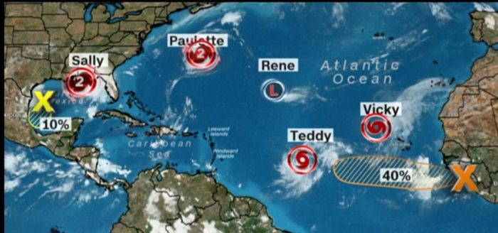 大西洋で5つの熱帯低気圧-ハリケーン