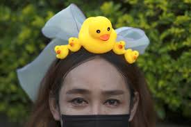 タイのデモ 抗議のシンボルは黄色いアヒル