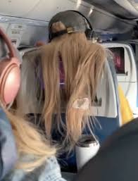 機内で前方に座る女性の非常識な行動に激怒した後ろの乗客