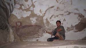 「世界最古」4万5500年前のイノシシ壁画