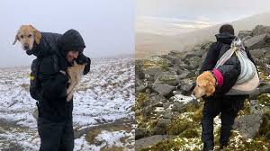 冬の山で2週間迷子だった犬ニーシャとジョン・フランソワ・ボンネットさん